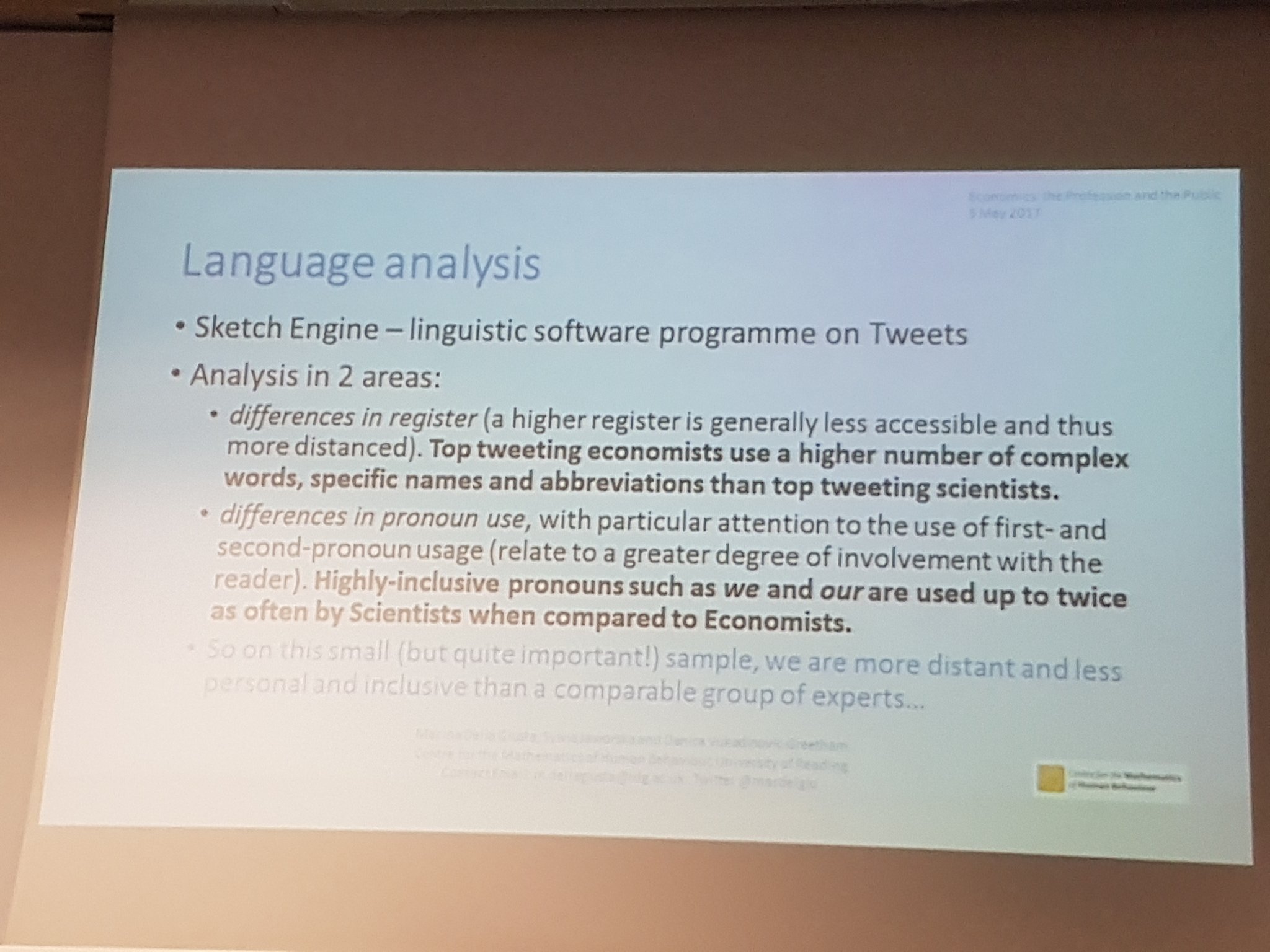 Economists tweet using complex language and exclusive pronouns more often than others  #UnderstandingEcon https://t.co/J0OHewFkyH